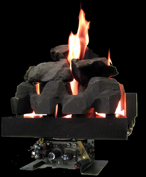 The only coal burner with 5 coal pan sizes and a milivolt valve allows the most remote options